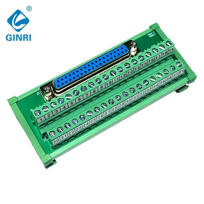 3PCS 37 Pin D-SUB Connectors Interface Module JR-37TDC D-Subminiature Terminal Block