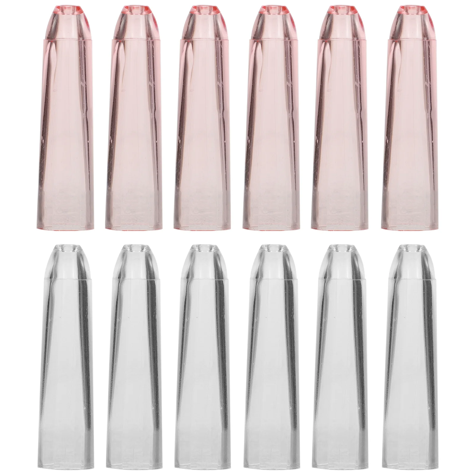 

12 Pcs Protective Case Pen Pencil Extender Lead Pencils 46x11cm Plastic Tip Caps