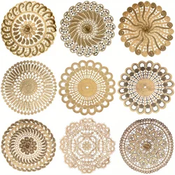 1PC Luxury European Lace Embroidery Placemat Handmade DIY Embroidered Cloth Flower Table Coaster Tray Cushion Tablecloth