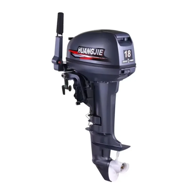 2 Stroke 18hp Outboard Boat Motor Tiller Control Short/Long Shaft 252cc Engine Fit Fishing Pontoon Boats Water Cooling