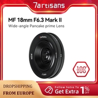 7artisans 18mm F6.3 Mark II APS-C Manual Ultra-thin Pancake Prime Lens for Sony E ZVE10 Fujifilm FX Nikon Z Z50/Z fc Micro 4/3