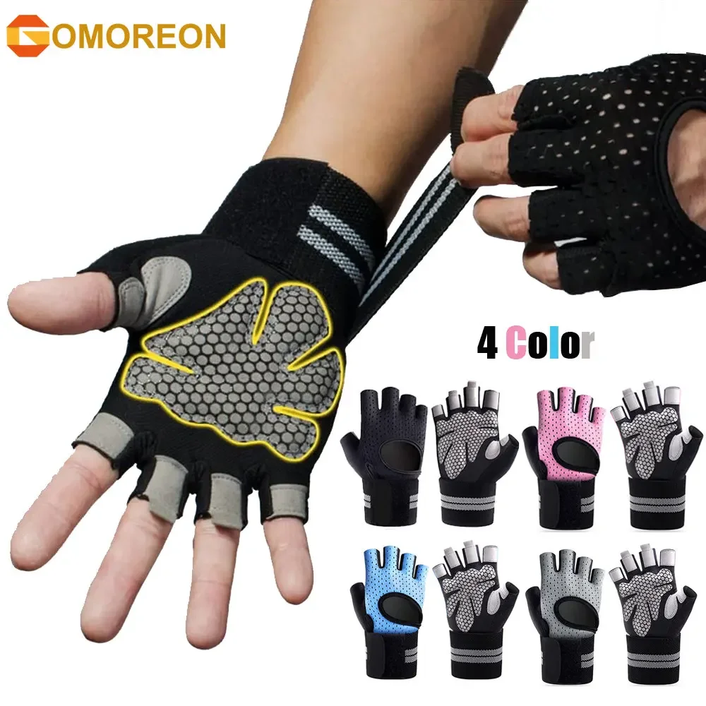 

Workout Gloves Men and Women Weight Lifting Gloves with Wrist Wraps Support for Gym Training, Full Palm Protection for Fitness