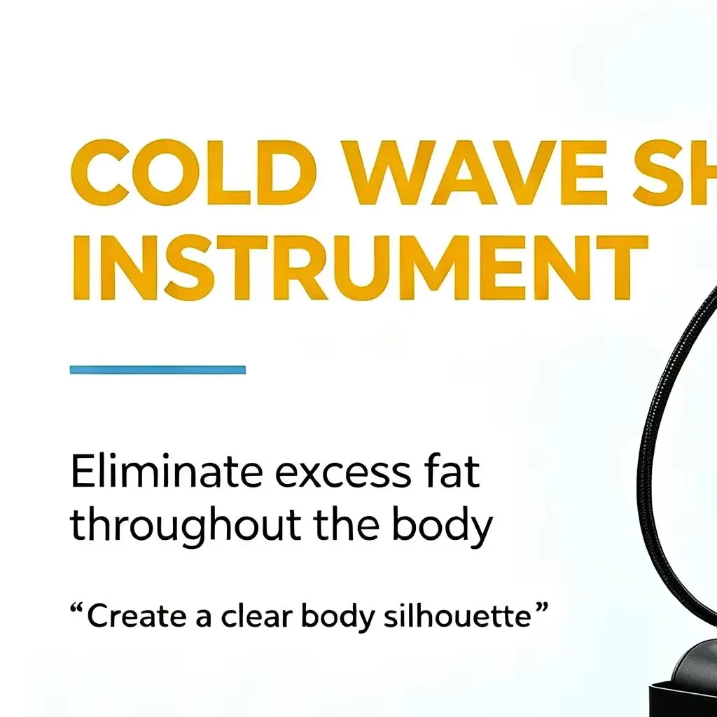 Coolwaves Cold Wave Shaping Machine 3 Handles Fat Reduction Body Sculpt Device Collagen Regeneration Skin Firming Anti‑Cellulite