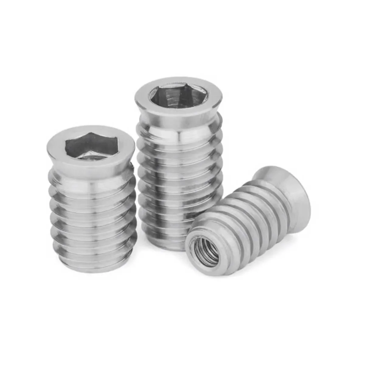 304 Stainless Steel Inner And Outer Teeth Furniture Nuts/Hexagonal Countersunk Head Embedded Wooden Nuts With Intermediate