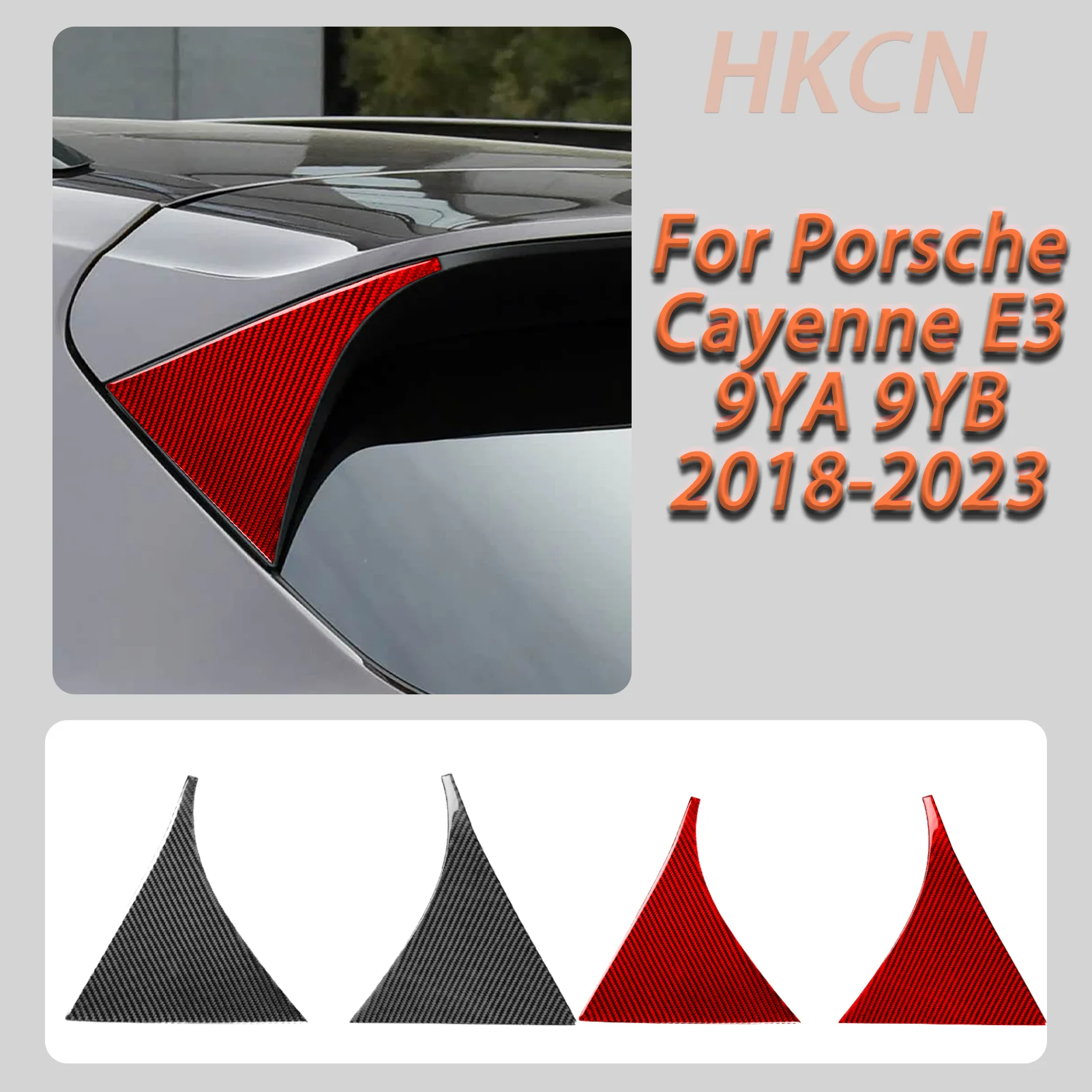 

Carbon Fiber Look Side Rear Window Spoiler Trim Cover Sticker For Porsche Cayenne E3 9YA 9YB 2018-2023 Accessories Auto Parts