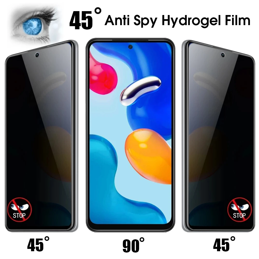 1-3 szt. Ochrony prywatności ekranu dla Xiaomi Redmi Note 10 9 8 7 9s 10s 11S 9T antyszpiegowskie szkło hartowane dla Poco X4 X3 F3 Pro NFC