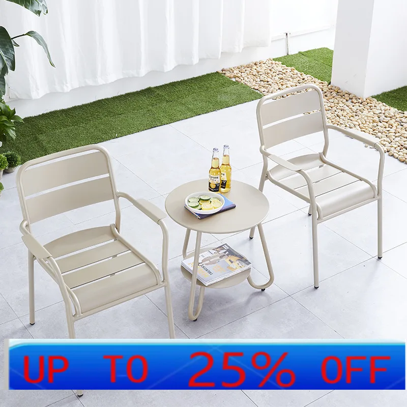 LTT الحليب الشاي متجر طاولة خارجية وكرسي مزيج مقهى في الهواء الطلق فناء شرفة كرسي