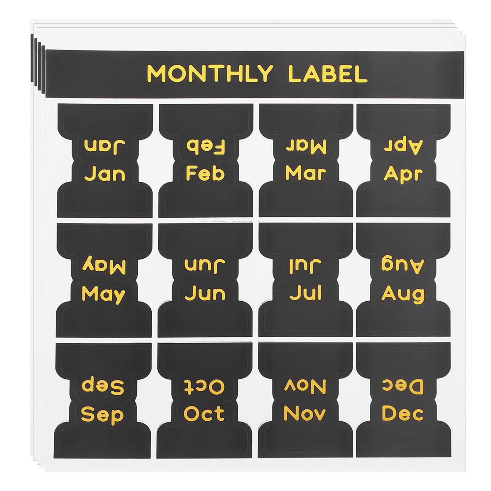 

12 Sheets Self-Adhesive Monthly Index Tabs for Planners Notebooks Journals Calendar Stickers Tab Stickers Sticky Page Markers
