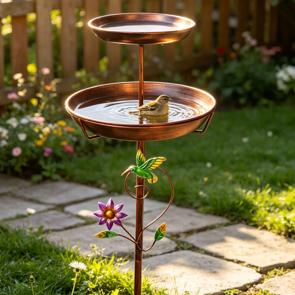 Dual‑Use Bird Feeder & Bird Bath, Outdoor Yard & Garden Ornament, Ideal for Bird Lovers