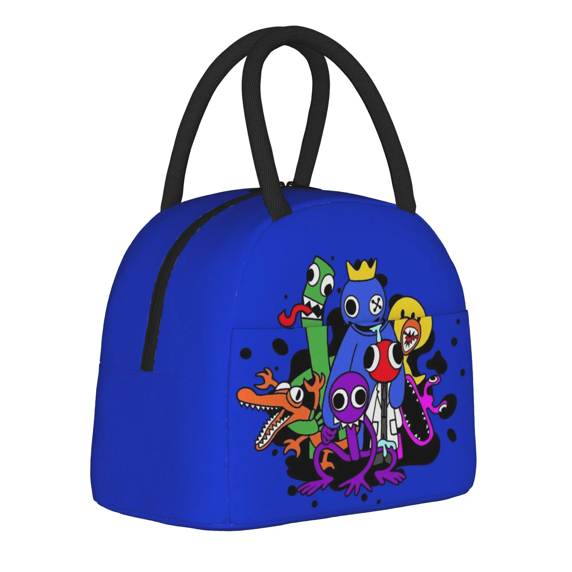R-Rainbow Game F-Friends Insulated Lunch Bags Portable Monsters Lunch Container Thermal Bag Tote Lunch Box Bento Pouch