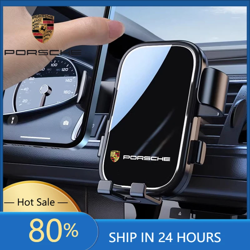 

Наклейки для интерьера автомобиля Porsche, держатель для телефона, крепление на воздуховод, подставка для мобильного телефона и GPS, совместимость с Porsche 911, 718, Taycan, Panamera, Cayenne.