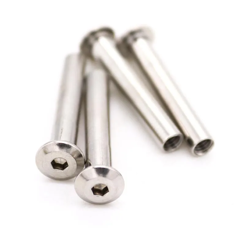 M3 M4 M5 M6 M8 M10 304 Stainless Steel Large Flat Hex Hexagon Socket Head Furniture Rivet Connector Insert Joint Sleeve Cap Nut