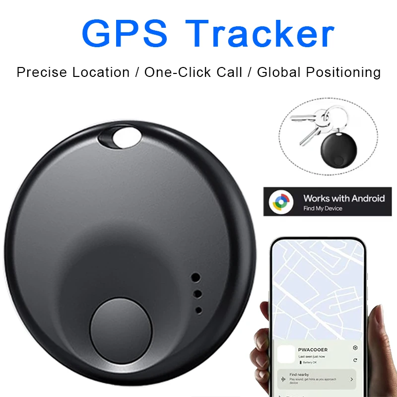 Smart Mini GPS Tracker Portable Alarm GPS Locator For Apple devices For Android Google Hidden Global Tracking for Wallet/Bag
