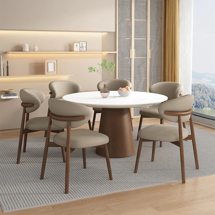 Custom Modern Restaurant Oak Wood Dining Chair Kitchen Restaurant Chair Office Leather Home Coffee Solid Wood Chairs