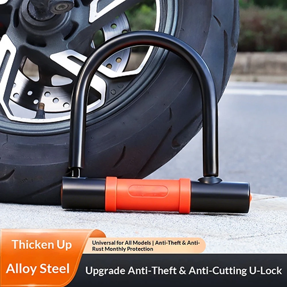 For Motorcycle U-Lock Alloy Steel Anti-Theft Anti-Hydraulic Cut Thickened Shackle Lock Accesorios Moto Accessori Moto