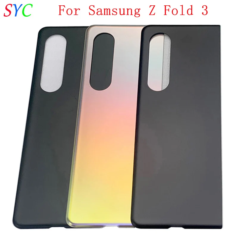 Rear Door Battery Cover Housing Case For Samsung Z Fold 3 5G F926B F926U F926W Back Cover with Adhesive Sticker Repair Parts