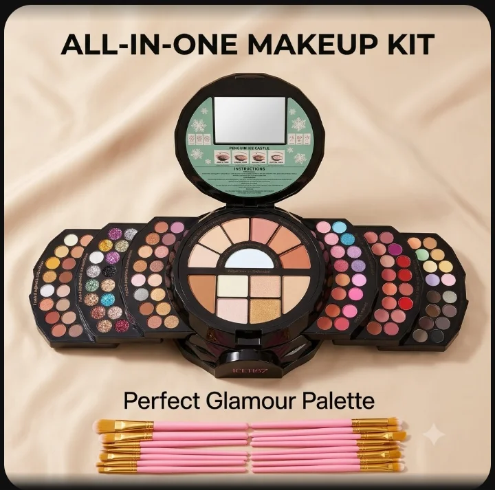 108 Color All-In-One Makeup Palette Set - Eyeshadow Glitter Lipstick Concealer Blush Eyeliner Highlighter with Mirror Gift for W