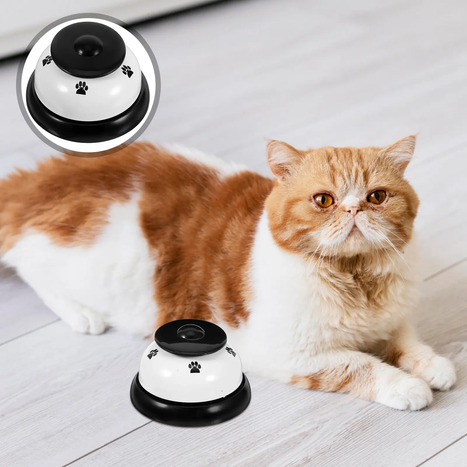 Dog Cat Potty Training Bell Paw Press Button Loud Sound Interactive Doorbell Communication Training Dog Doorbells view 5
