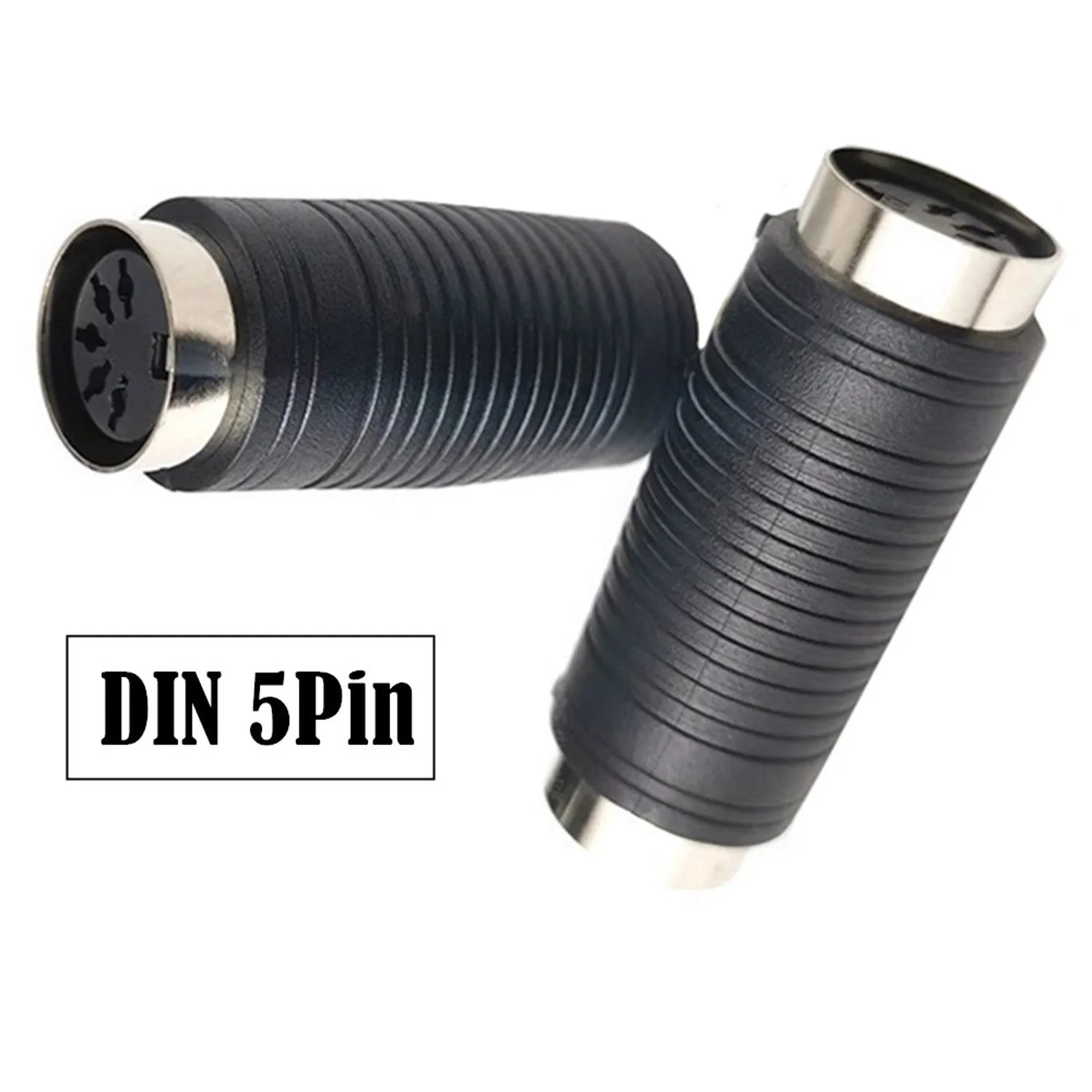 

2pcs 5 Pin DIN MIDI Female to Female Audio Type Recorder Amplifier Extension Adapter Gender Changer for Live Performance Studio