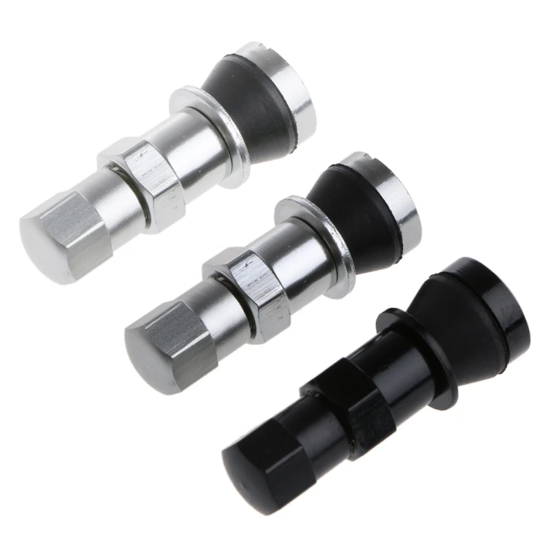 4Pcs TR416SS Car Tubeless Tyre Valve Stem Caps Universal Wheel Tire Air Valve Stem Alloy+Rubber