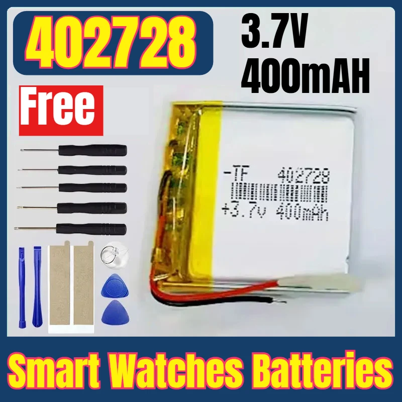 

3.7V 400mAh 402728 Smart Watches Batteries