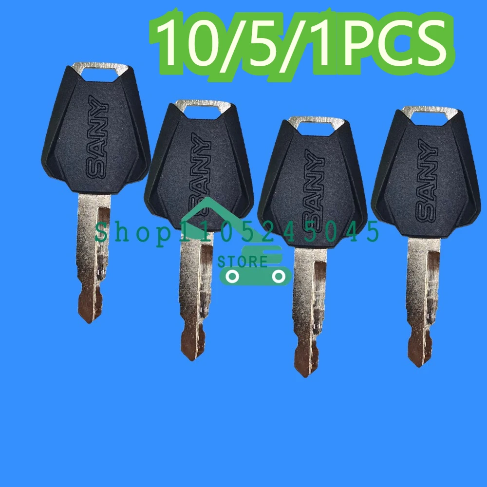 10/5/1PCS new Excavator ignition Key Universal Sany Excavator Ignition Key Start Toolbox Tank Key for Models 55 60 75 135 215