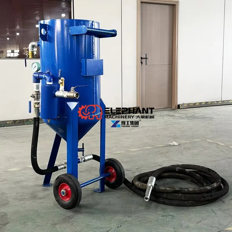 Hot Sale 100L Portable Air Sandblasting Pot Dustless Sandblaster Abrasive Sand Blasting Equipment for Rust Removal