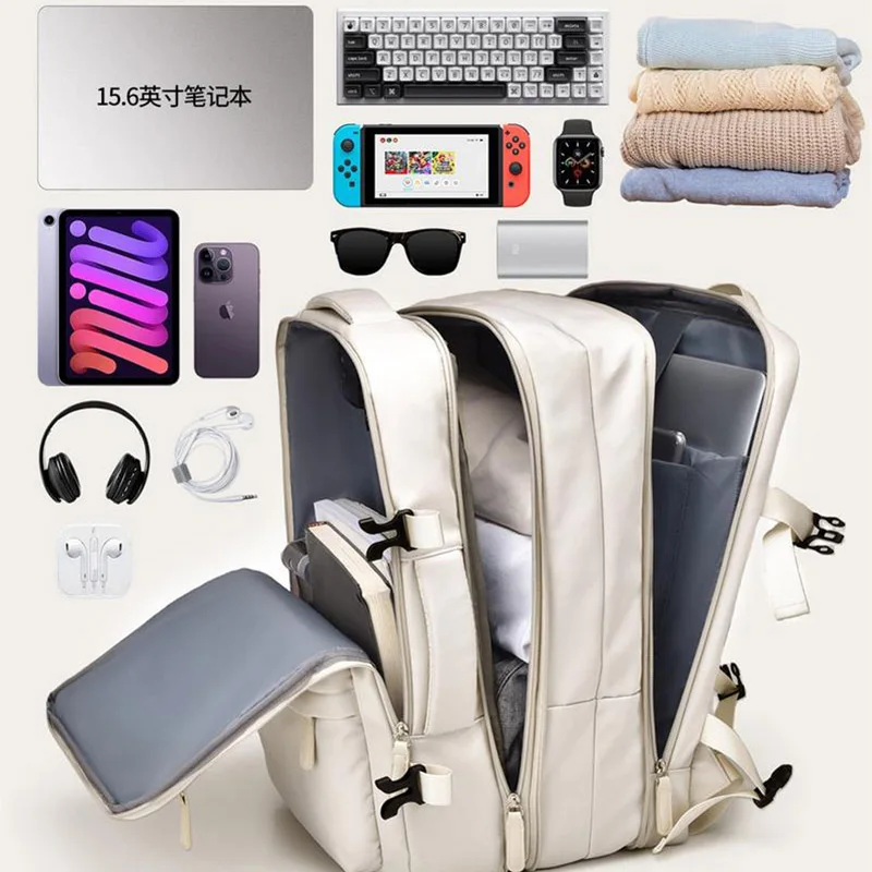 Travel Backpack 46x30x20 Cabin Waterproof Y2k Bags Carryon For Laptop 15.6 Inch High Quality Ryanair With USB Charging Sports