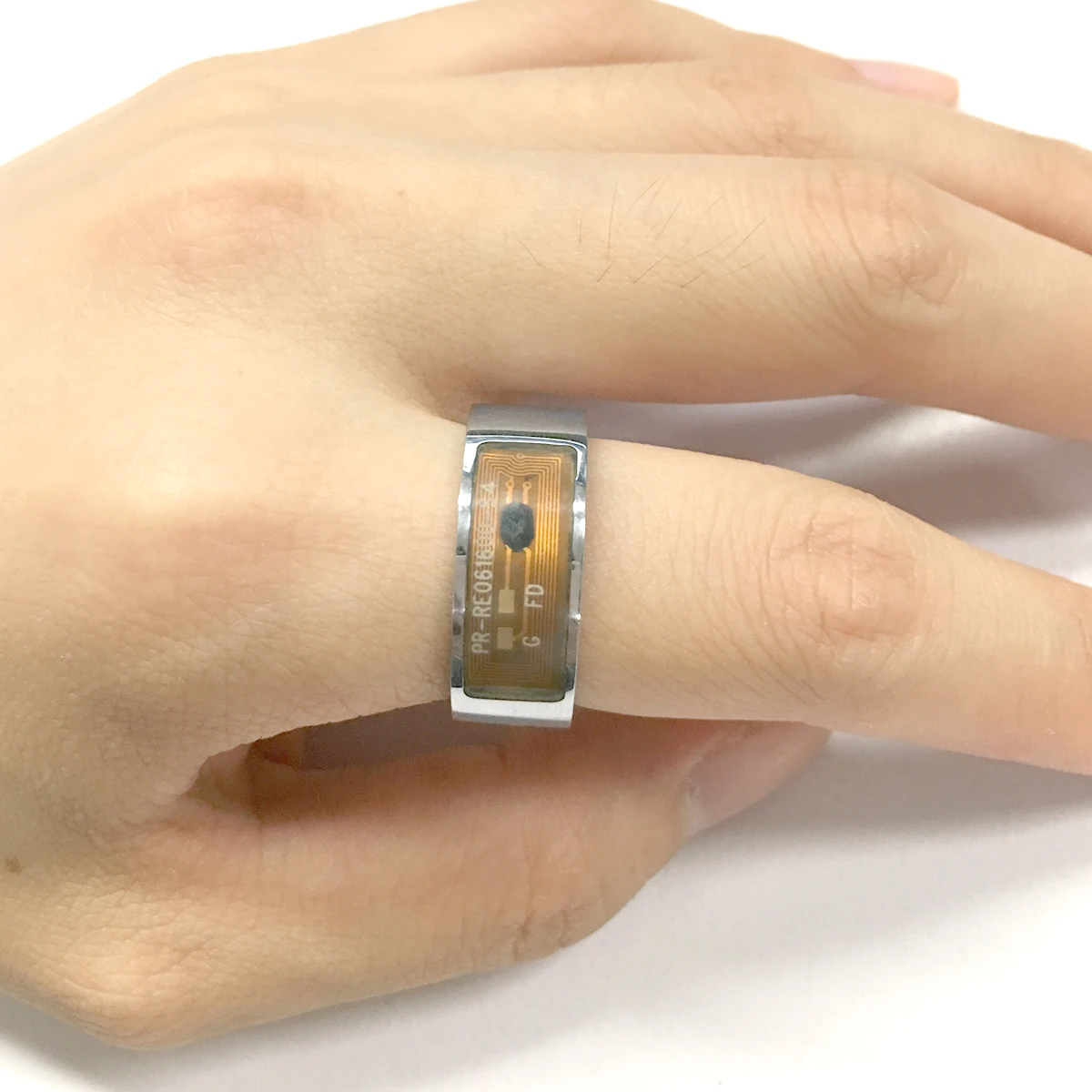 

Nfc Smart 8Mm Transparent Waterproof Wearable Digital Finger Ring For Multi-Function Tag No