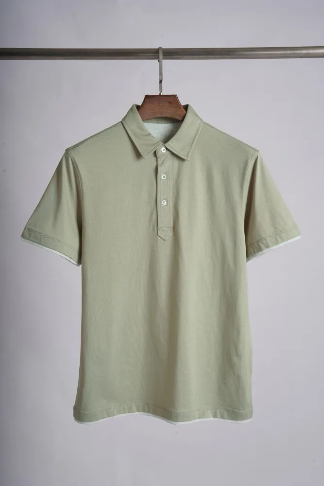  men's old money style new solid color men's mercerized fabric polo shirt - lightweight, soft, smooth, and cool top