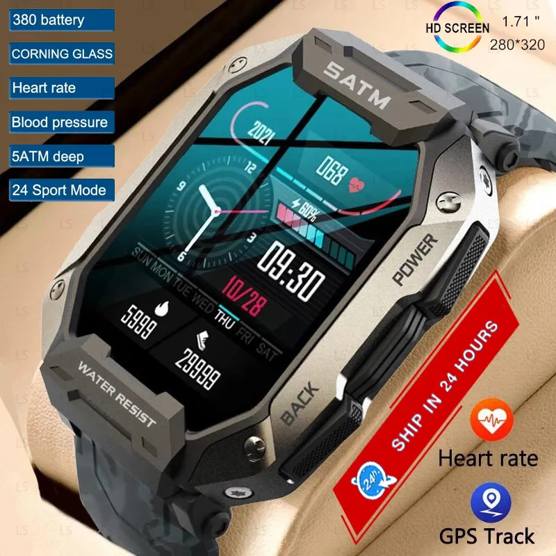 

New Outdoor Smart Watch Waterproof Blood Pressure Oxygen Heart Rate Health Fitness Monitor Men Women Sports Smartwatch 2025