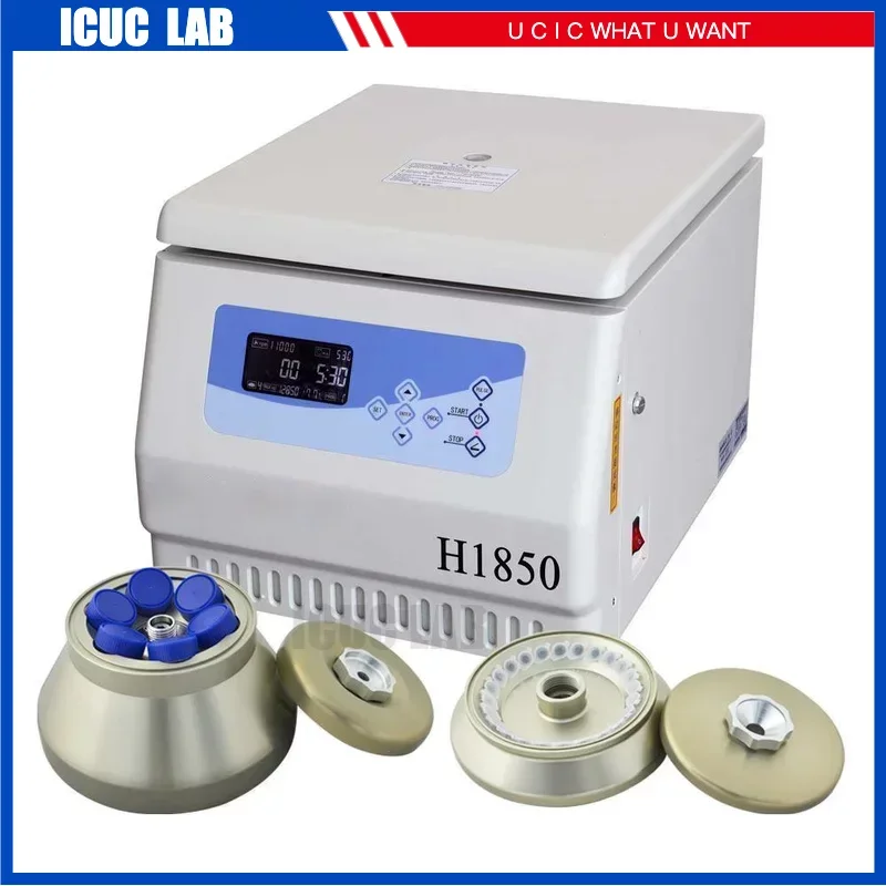 

High Capacity Tabletop High Speed Laboratory PRP Centrifuge Machine with 6x50ml Angle Rotor 4x100ml H1850