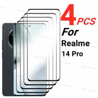 2/4PCS 3D Curved Edge Glass For Realme 14 Pro Screen Protector Realme 14 Pro Tempered Glass Protetive Phone Film Realme 14 Pro