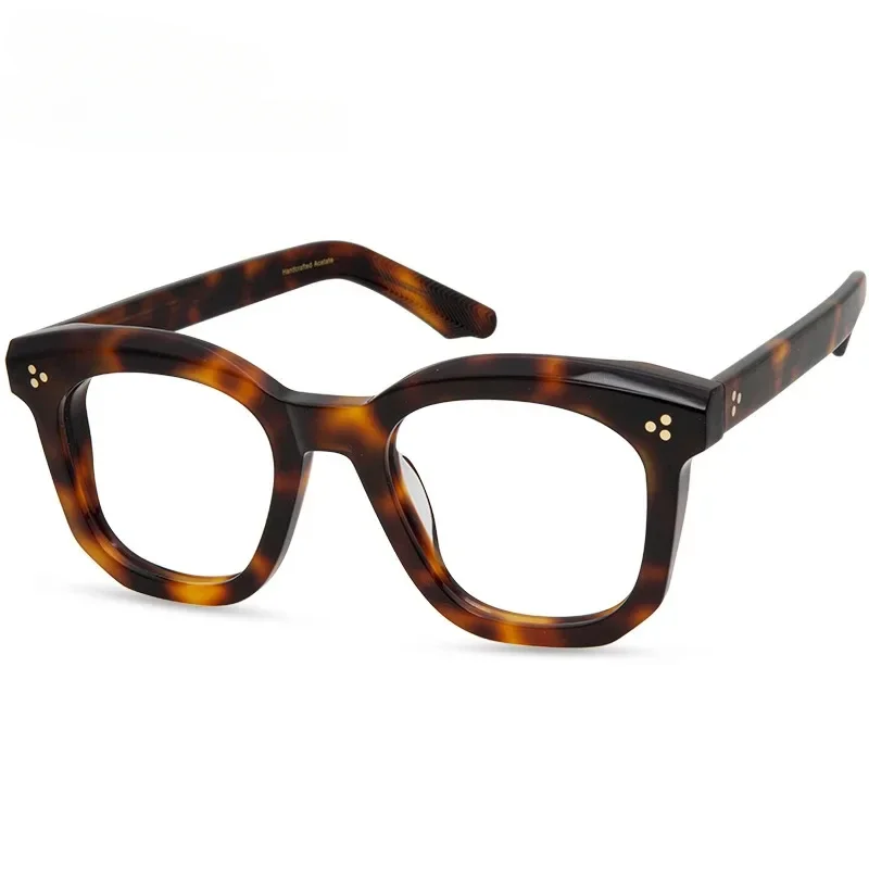 Montura de placa de gran tamaño de acetato grueso de 8MM a la moda, gafas decorativas lisas, estilo Punk resistente, montura de gafas para hombre y mujer