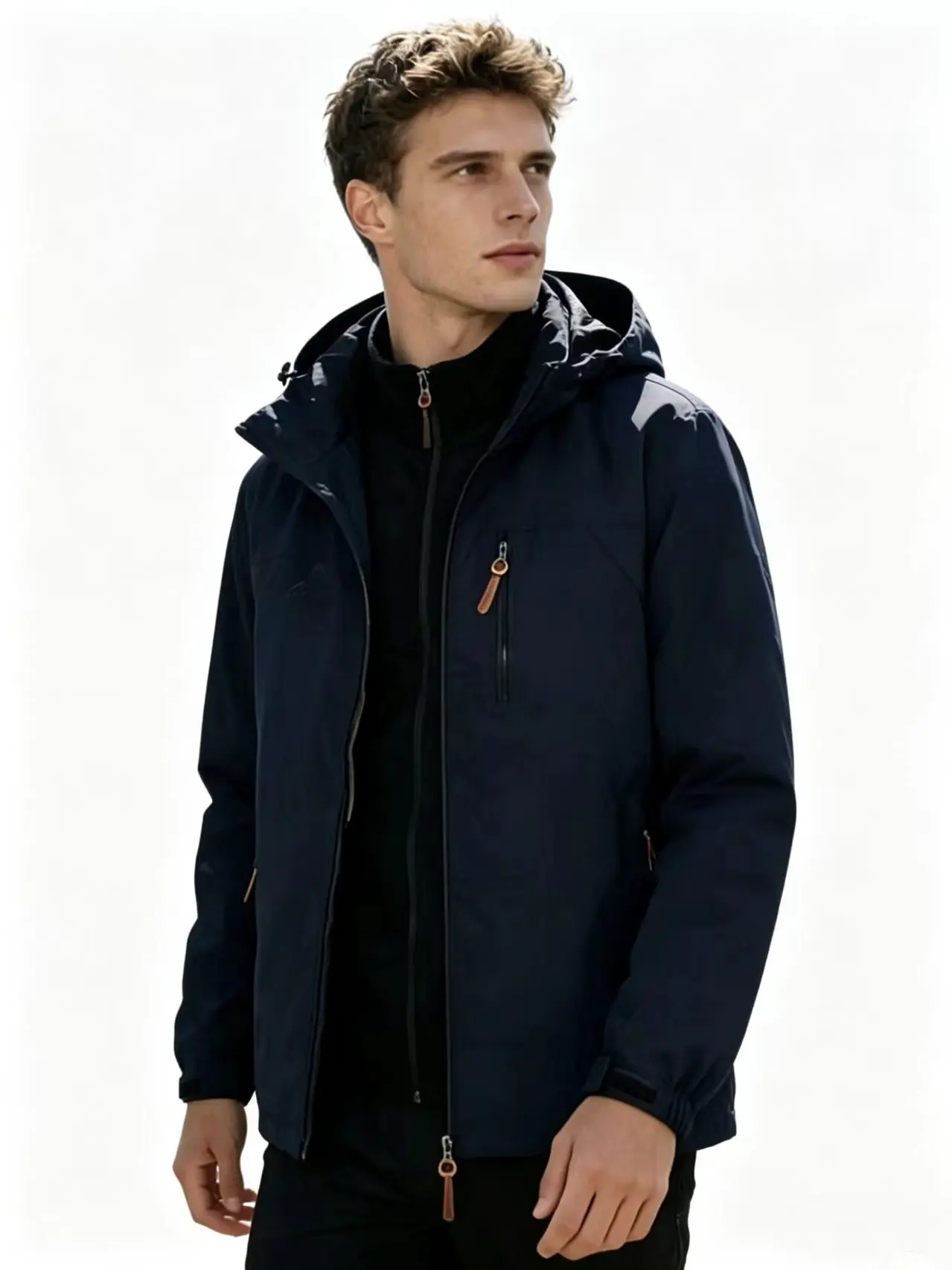 

Men's Lightweight Oversize Waterproof Raincoat Hooded Windproof Climbing Jacket Outdoor Sports And Hiking Gear