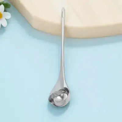 

1pc Double Spout Soup Ladle Stainless Steel Long Handle Serving Ladle For Home Restaurant Cooking Stews Gravy Water Dipper