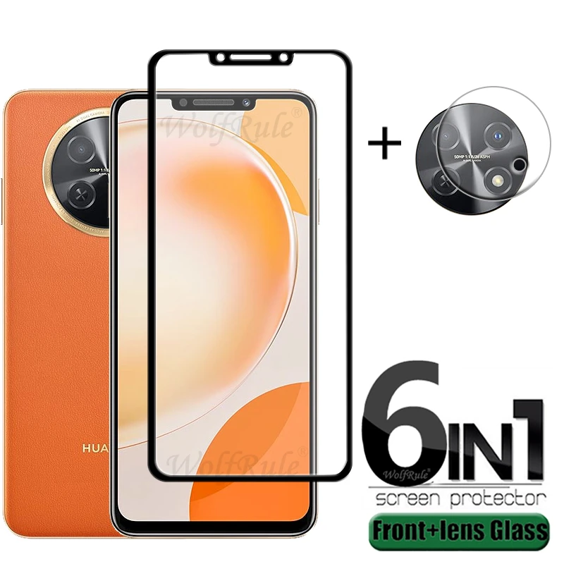 6-in-1 For Huawei Nova Y91 Glass For Huawei Nova Y91 Y 91 Tempered Glass Full Glue 9H Screen Protector Huawei Nova Y91 Len Glass