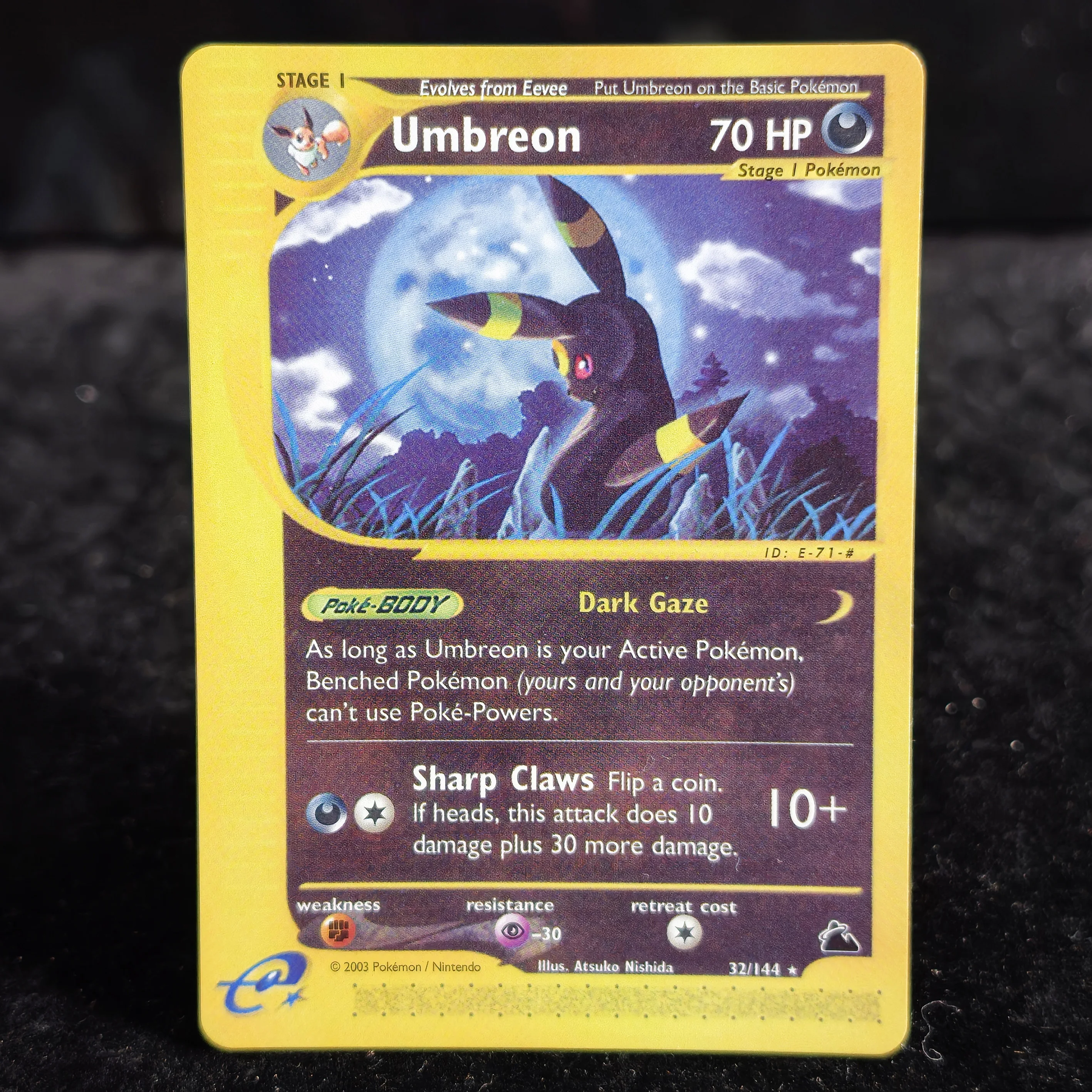 PTCG TCG Base Set Skyridge Vintage SK BS Non-Holo Proxy Cards Gyarados Gengar Charmander Umbreon Collection Toys