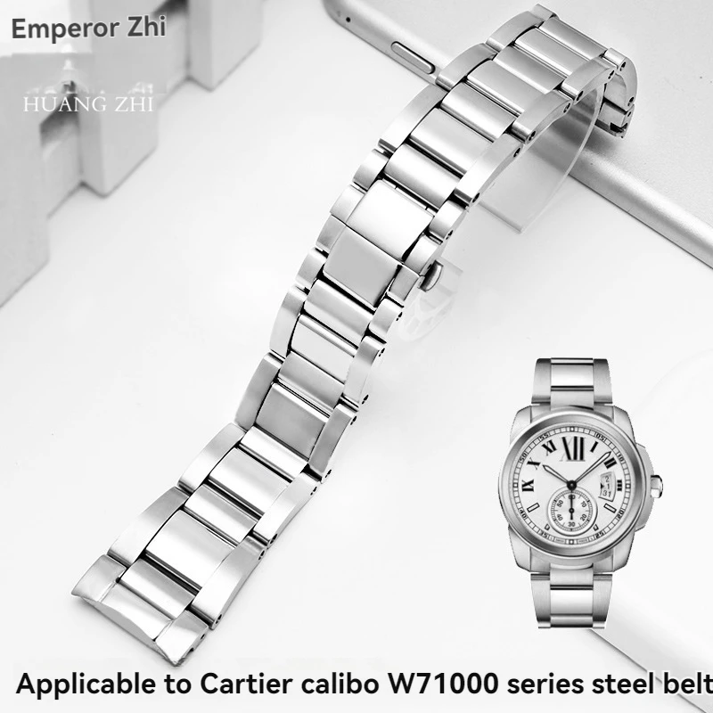 For Cartier Calibre W7100037/W7100041/7100015 Metalc Watch Bracelets High Quality Stainless Steel 23mm Watchband men Watch Strap