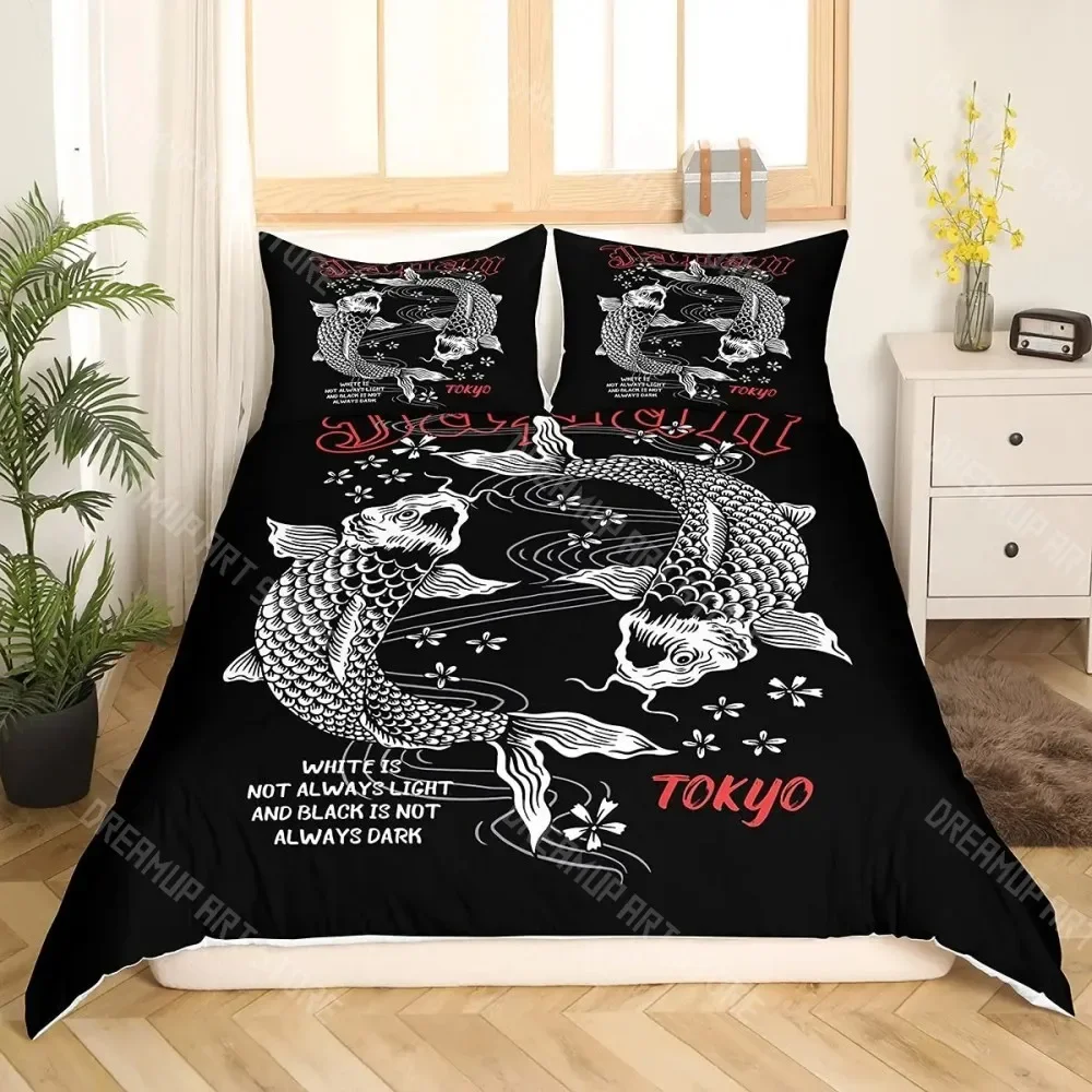 2026 Pike Fish Bedding Striped Bass Big Pattern Hunting And Fishing Themed Duvet Cover For Kids Boys BedRoom Decorations For Tee