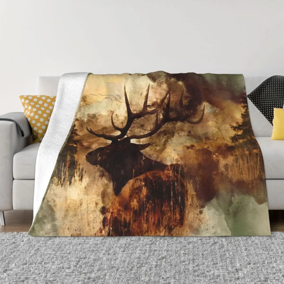 

Elk Throw Blanket Moving Cute Plush Blankets