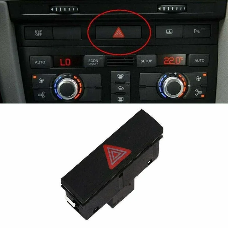 For Audi A6  Avant Allroad Emergency Hazard Light Warning Flash Button Switch 4F C6 4F0941509 4F0 941 509 Car Accessories