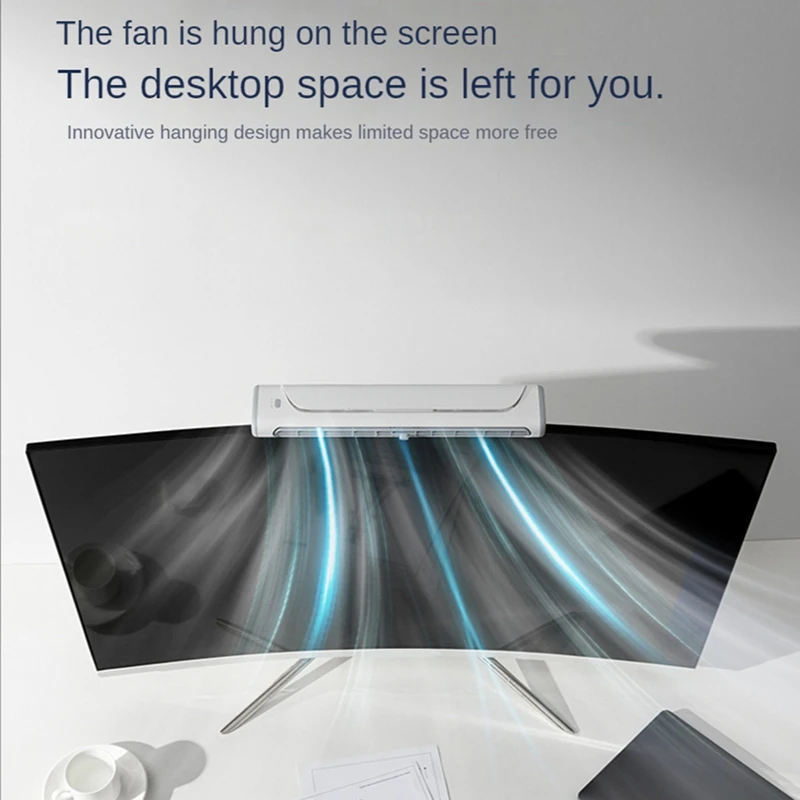 4000มิลลิแอมป์ชั่วโมงชาร์จ USB ตรวจสอบคลิปพัดลมสำนักงานบ้านสก์ท็อปใบ้ kipas angin Kecil หน้าจอคอมพิวเตอร์คลิปพัดลม