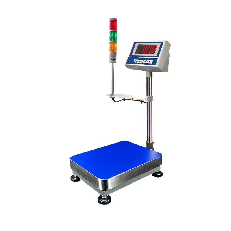 Large-Screen Display Electronic Scale 100Kg-300Kg Switchable Lb Upper And Lower Limit Three-Color Alarm Light Weighing Electroni