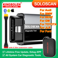 KINGBOLEN Soloscan all system lifetime free car diagnostic Tools OBD Scanner for Benz/for Audi/BMW/GM/ Ford/HONDA/TOYOTA/JLR