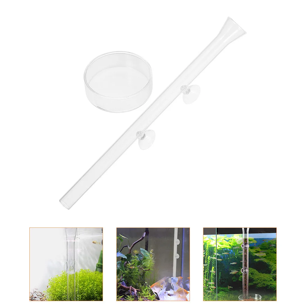 

1Set Convenient Fish Feeder Tube Spot-Feeding Prevent Drifting Crystal Shrimp Feeding Dish Shrimp Fish Feeder Glass