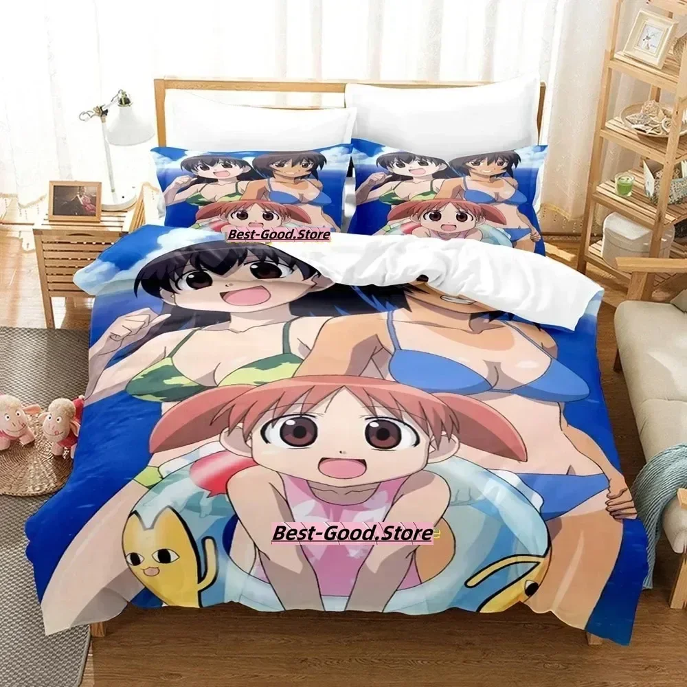 Azumanga Daioh Bedding Set Duvet Cover Sheet Printed Bed Set Pillowcase Bed Full Queen King Size Comforter Bedroom