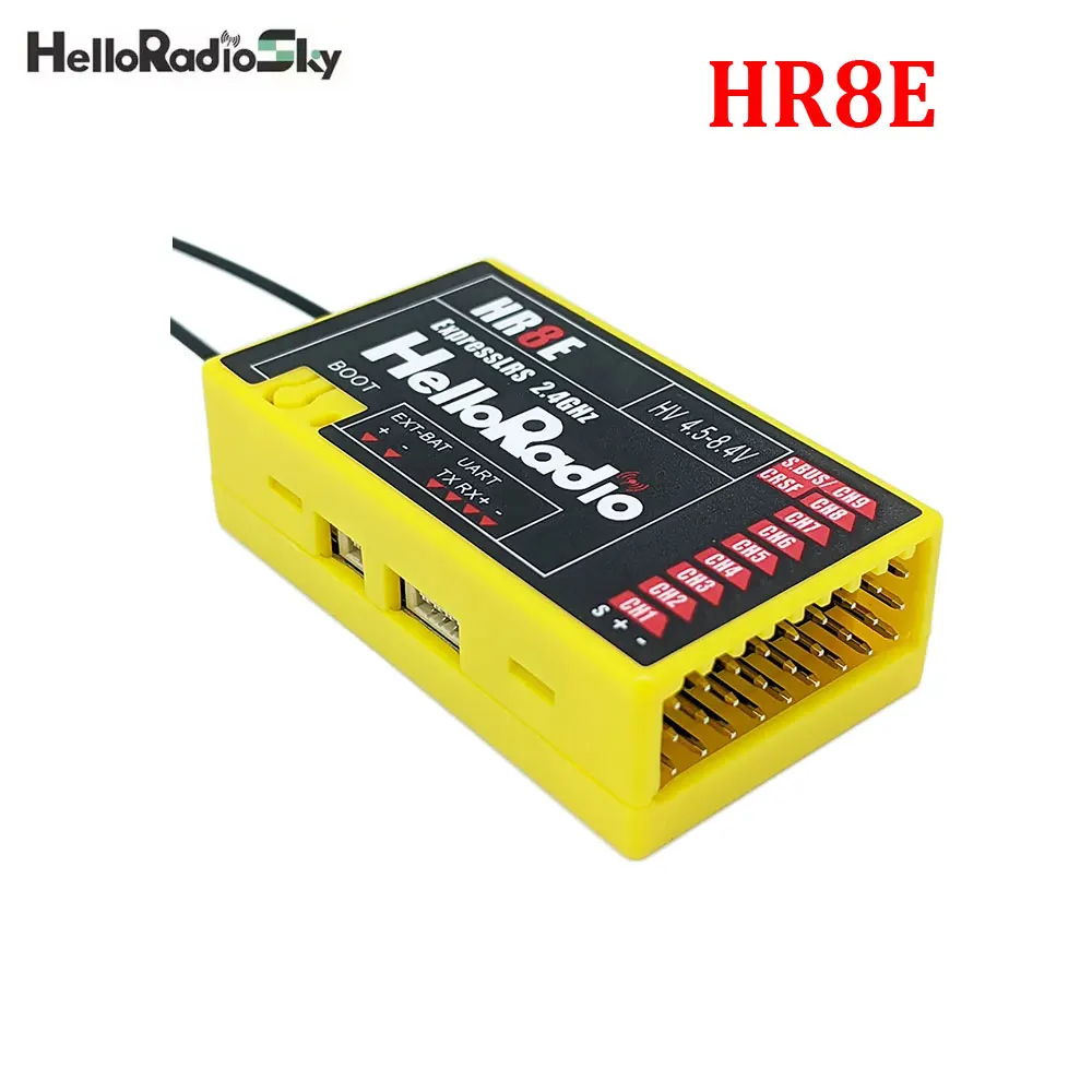 HelloRadio HR8E ELRS PWM 9CH Receiver 2.4G Fixed Wing Aircraft Model Remote Control Drone Airplane  Accesorios RC Mainland China