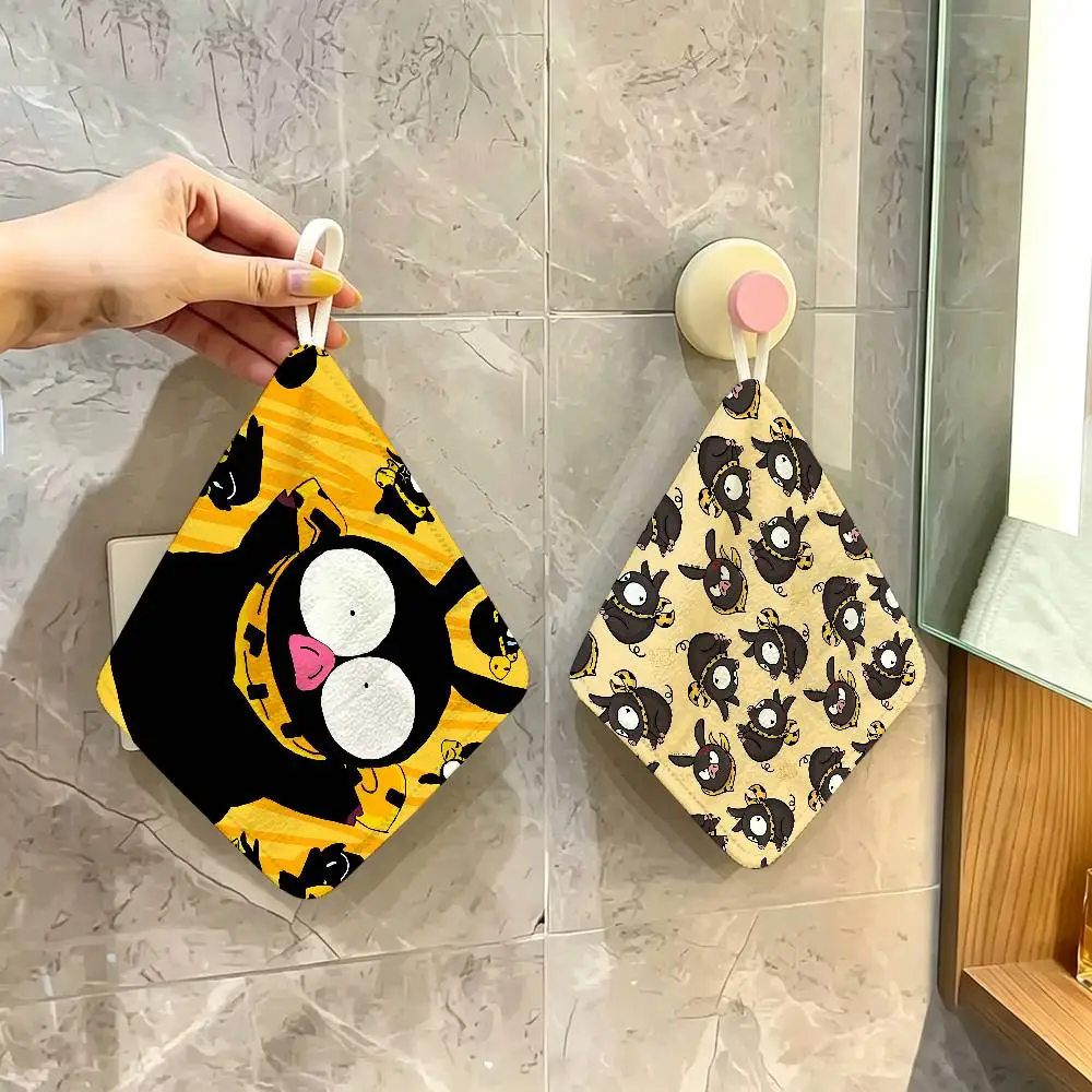Anime Cute Ranma P Chan Ryogas Polyester Cotton Hanging Kitchen Towel, Soft Hand Wiping Towel Reusable for Kitchen Bathroom Home
