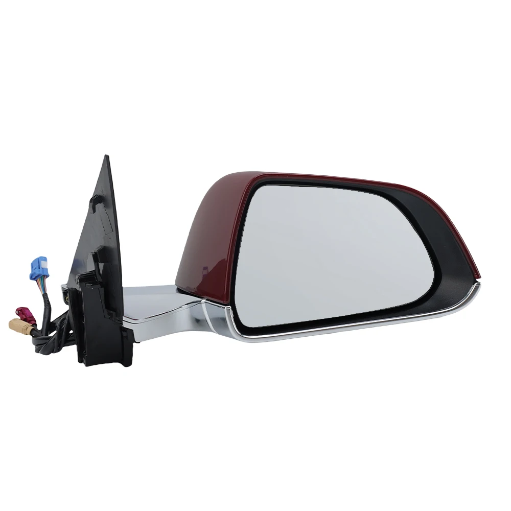 13 Wires Rearview Mirror Assembly For Tesla Model 3 M3 2017-2020 Burgundy Crimson With Housing Side Door Mirror Car Accessories